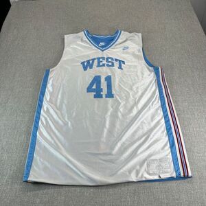Vinatge Nike Supreme Court Basketball Jersey Mens‎ XL Silver Reversible West #41